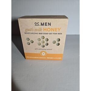 3 Bars MAN Soap - Goat's Milk Honey Oatmeal - 24 oz. Total - OC Men USA 8 Oz Ea